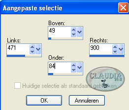 Instellingen Aangepaste selectie