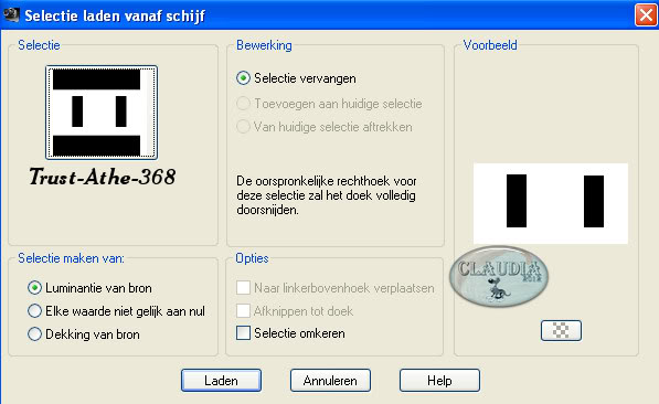 Selectie laden vanaf schijf