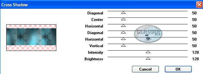 Instellingen filter Graphics Plus - Cross Shadow