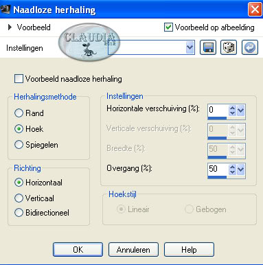 Instellingen naadloze herhaling