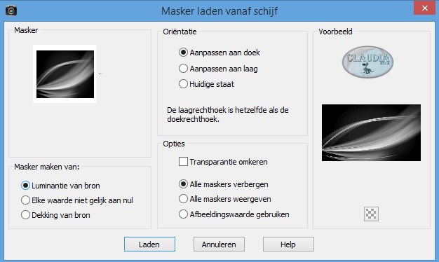 Masker laden vanaf schijf