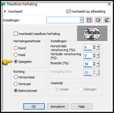 Effecten - Afbeeldingseffecten - Naadloze herhaling :