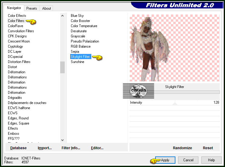 Effecten - Insteekfilters - <I.C.NET Software> - Filters Unlimited 2.0 - Color Filters - Skylight Filter