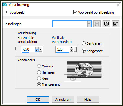 Effecten - Afbeeldingseffecten - Verschuiving