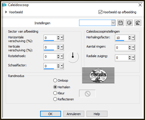 Effecten - Reflectie-effecten - Caleidoscoop