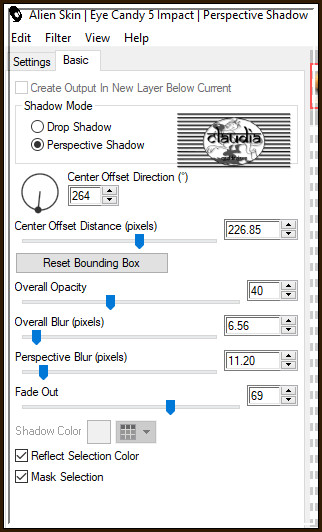 Effecten - Insteekfilters - Alien Skin Eye Candy 5 : Impact - Perspective Shadow
