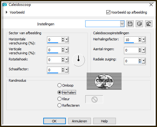 Effecten - Reflectie-effecten - Caleidoscoop