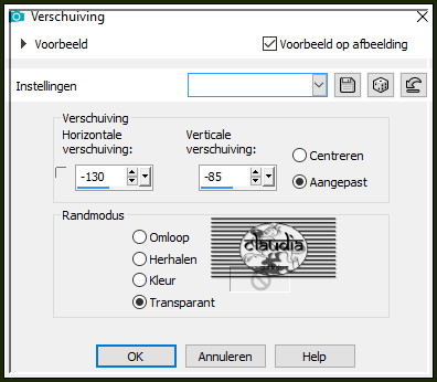 Effecten - Afbeeldingseffecten - Verschuiving