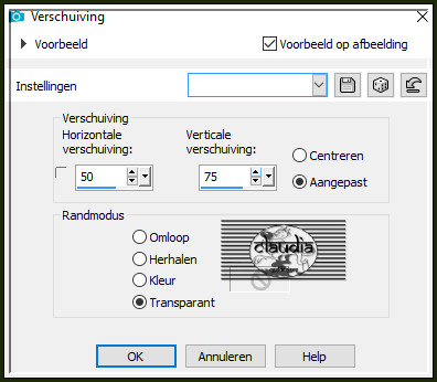 Effecten - Afbeeldingseffecten - Verschuiving