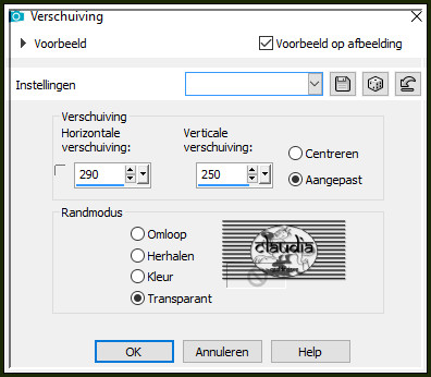 Effecten - Afbeeldingseffecten - Verschuiving