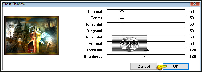 Effecten - Insteekfilters - Graphics Plus - Cross Shadow