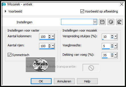 Effecten - Textuureffecten - Mozaïek - antiek