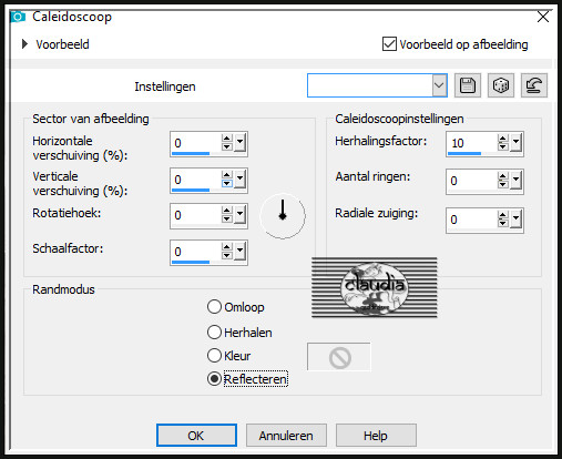 Effecten - Reflectie-effecten - Caleidoscoop