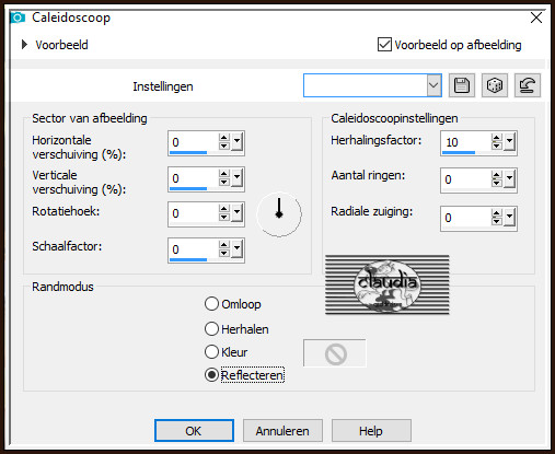 Effecten - Reflectie-effecten - Caleidoscoop