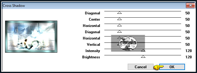 Effecten - Insteekfilters - Graphics Plus - Cross Shadow