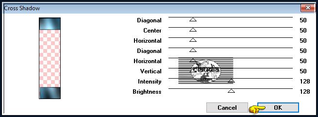 Effecten - Insteekfilters - Graphics Plus - Cross Shadow