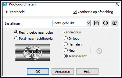 Effecten - Vervormingseffecten - Poolcoördinaten