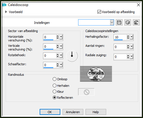 Effecten - Reflectie-effecten - Caleidoscoop