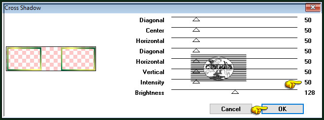 Effecten - Insteekfilters - Graphics Plus - Cross Shadow