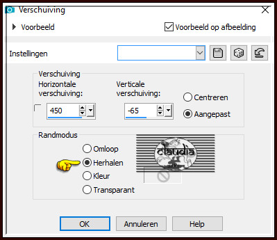 Effecten - Afbeeldingseffecten - Verschuiving :