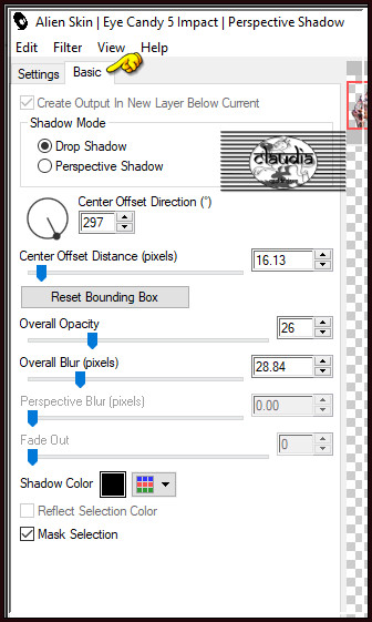 Effecten - Insteekfilters - Alien Skin Eye Candy 5 : Impact - Perspective Shadow