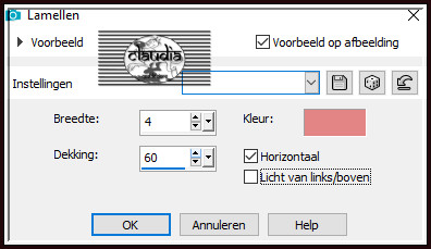 Effecten - Textuureffecten - Lamellen 