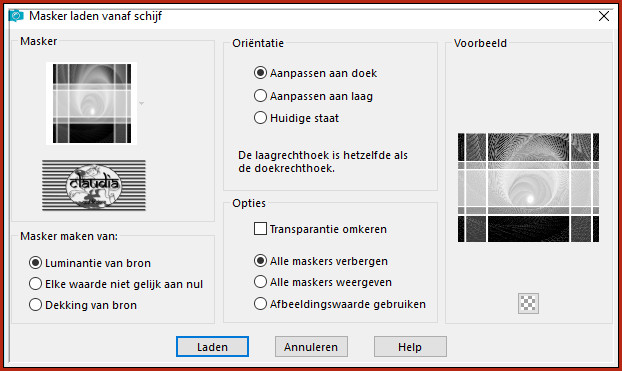 Lagen - Masker laden/opslaan - Masker laden vanaf schijf : masks 1 