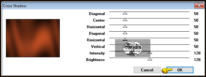 Effecten - Insteekfilters - Graphics Plus - Cross Shadow