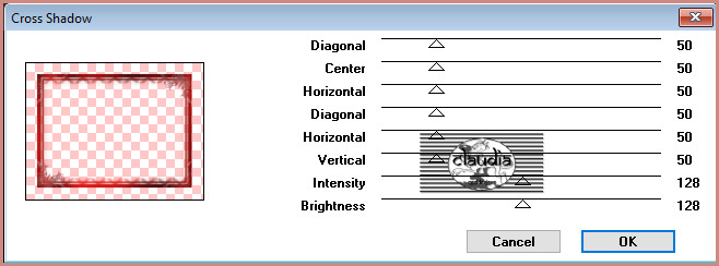 Effecten - Insteekfilters - Graphics Plus - Cross Shadow