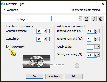 Effecten - Textuureffecten - Mozaïek - glas :