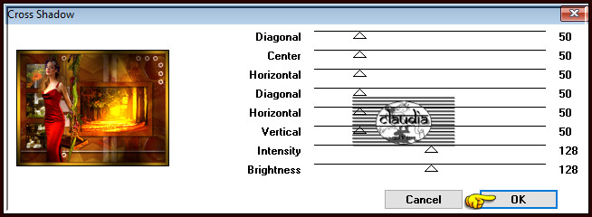 Effecten - Insteekfilters - Graphics Plus - Cross Shadow