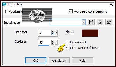 Effecten - Textuureffecten - Lamellen