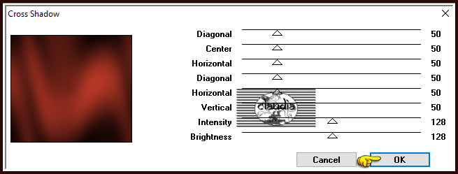 Effecten - Insteekfilters - Graphics Plus - Cross Shadow