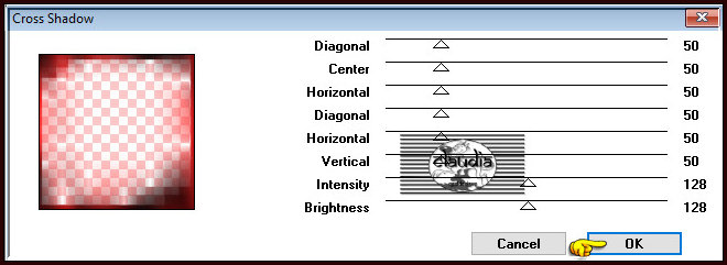 Effecten - Insteekfilters - Graphics Plus - Cross Shadow