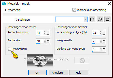 Effecten - Textuureffecten - Mozaïek - antiek