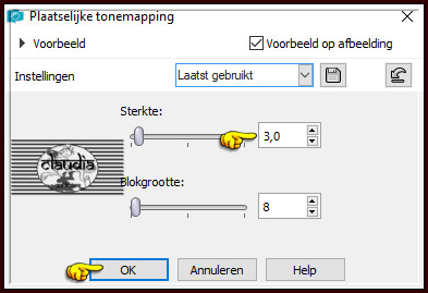 Aanpassen - Herlderheid en contrast - Plaatselijke tonemapping 