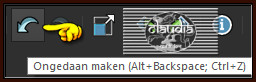 Klik nu 2 x op het "Ongedaan maken" pijltje