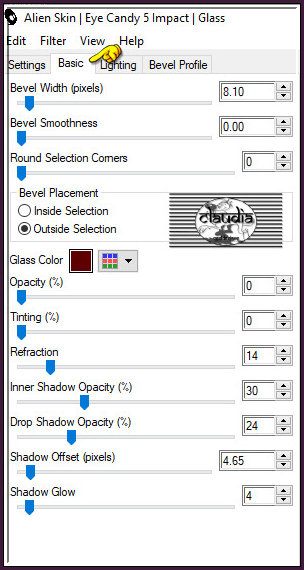 Effecten - Insteekfilters - Alien Skin Eye Candy 5 : Impact - Glass : Glass Color = #5F0000