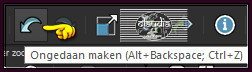 Klik 1 x op het "Ongedaan maken" pijltje