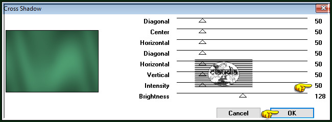 Effecten - Insteekfilters - Graphics Plus - Cross Shadow