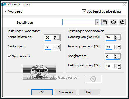 Effecten - Textuureffecten - Mozaïek - glas :