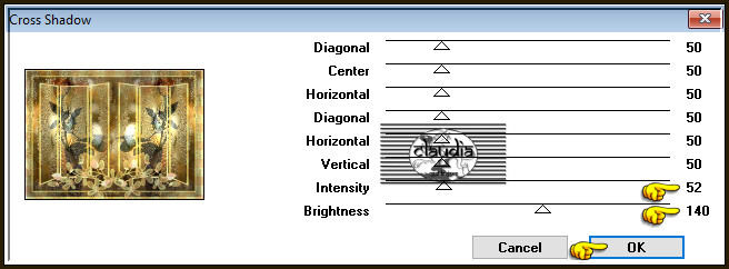 Effecten - Insteekfilters - Graphics Plus - Cross Shadow