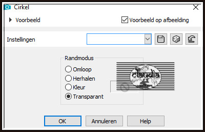 Effecten - Geometrische effecten - Cirkel :