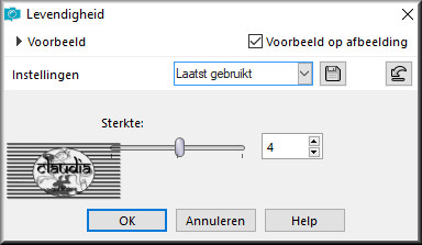 Aanpassen - Kleurtoon en verzadiging - Levendigheid