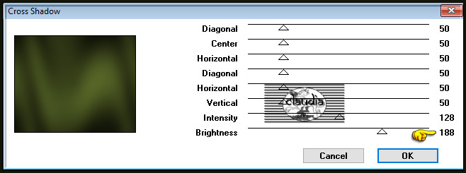 Effecten - Insteekfilters - Graphics Plus - Cross Shadow