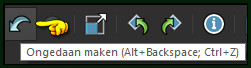 Klik 1 x op het "Ongedaan maken" pijtje 