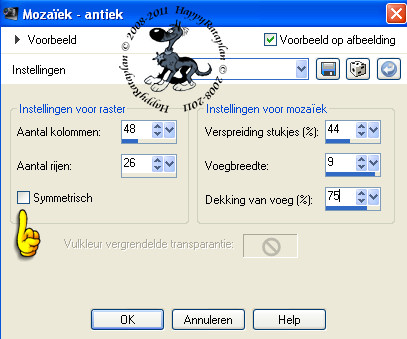 Effecten - Textuureffecten - Mozaïek - antiek