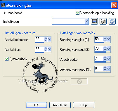 Effecten - Textuureffecten - Mozaïek - glas