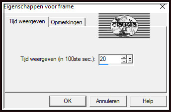 Animatie - Eigenschappen voor frame