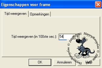 Animatie - Eigenschappen voor frame